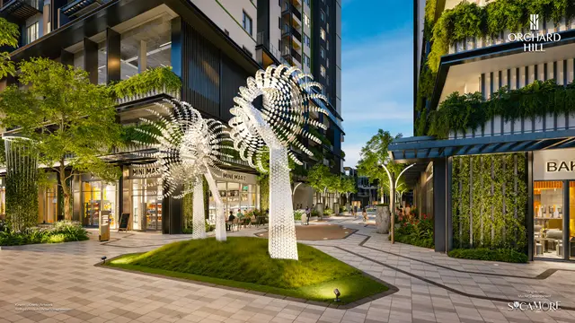 Tiểu cảnh nghệ thuật Kinetic Artwork ở quảng trường tầng 1