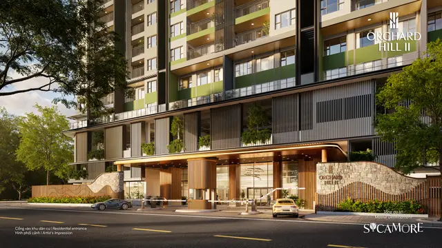Cổng vào khu dân cư Orchard Hill II